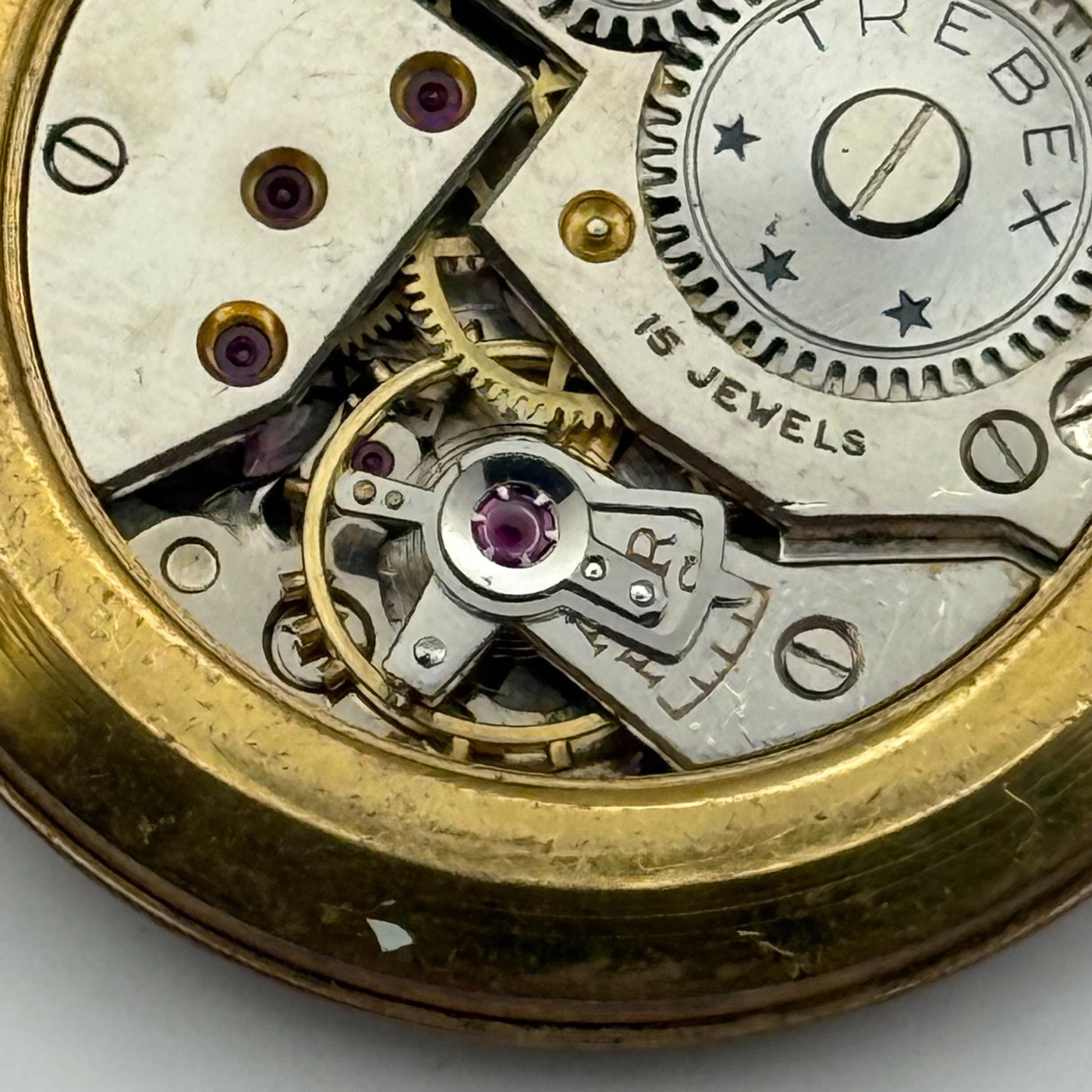 Majex Trebex 15 Jewels Watch Movement Manual Wind Vintage Parts Repair 32.9mm