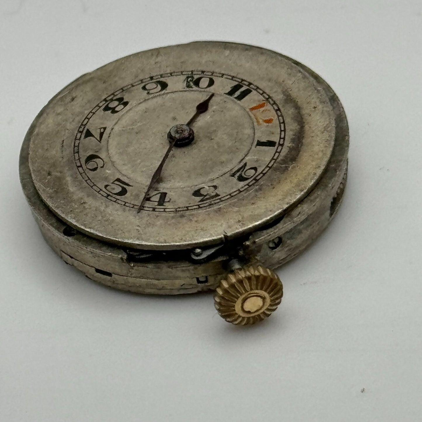 25mm Dreadnought Balance Ok Trench Watch Movement 15 Jewels Vintage Swiss PARTS