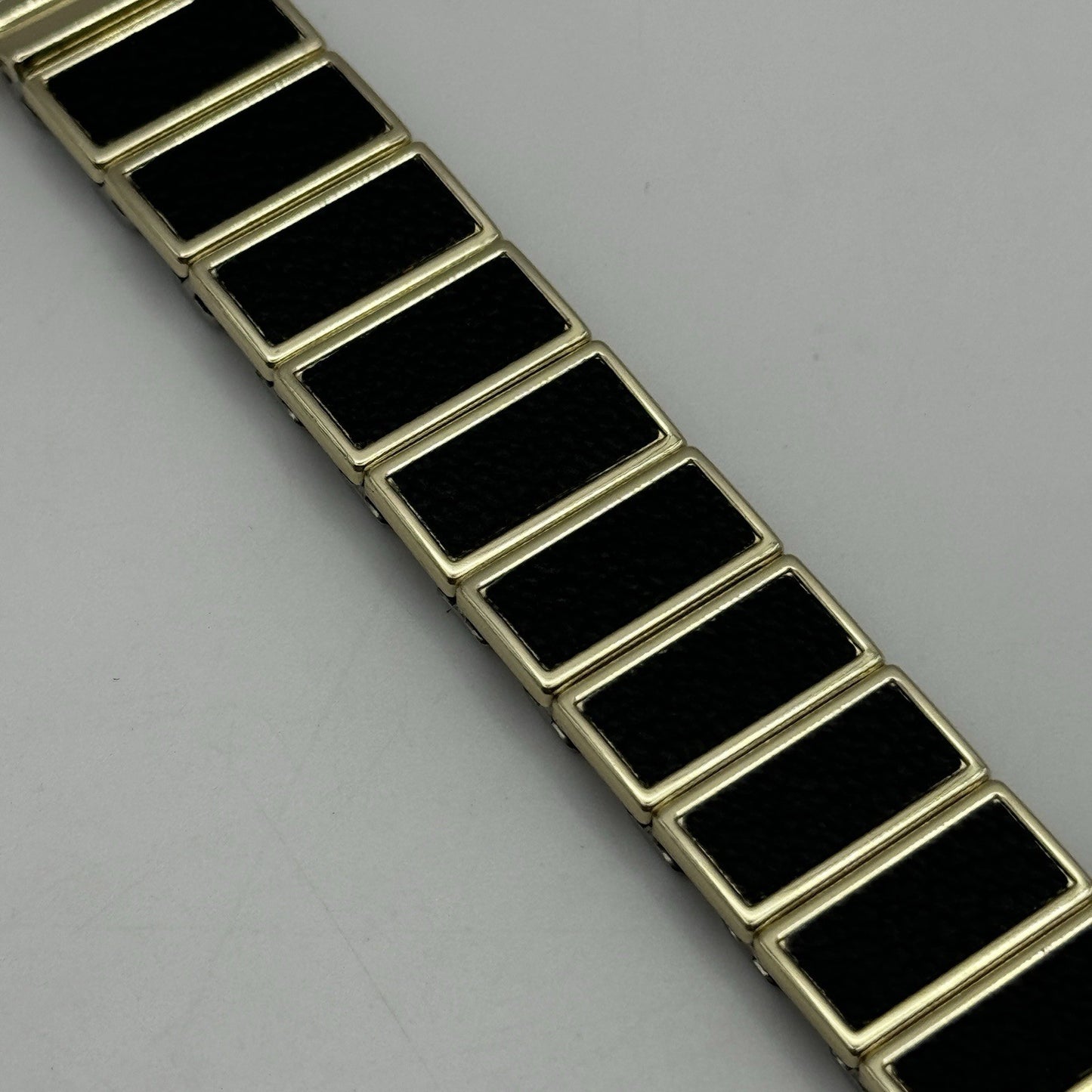 20mm Lug Rowi Fixo Flex Vintage New Old Stock NOS Expandable Strap Black Gold