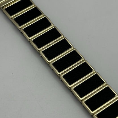 20mm Lug Rowi Fixo Flex Vintage New Old Stock NOS Expandable Strap Black Gold