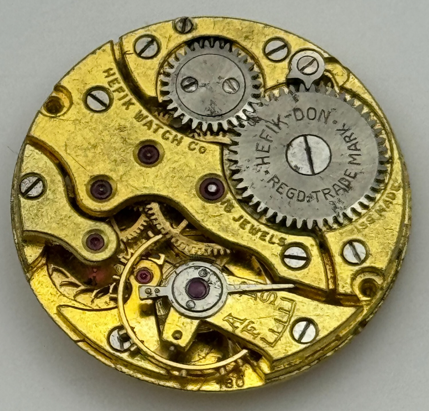 23.6mm Hefik 180 Manual Wind Swiss 15 Jewels Watch Movement Vintage PARTS SPARES