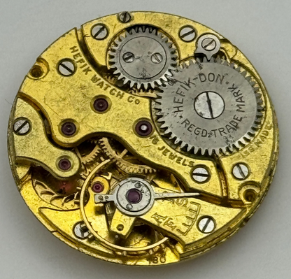 23.6mm Hefik 180 Manual Wind Swiss 15 Jewels Watch Movement Vintage PARTS SPARES