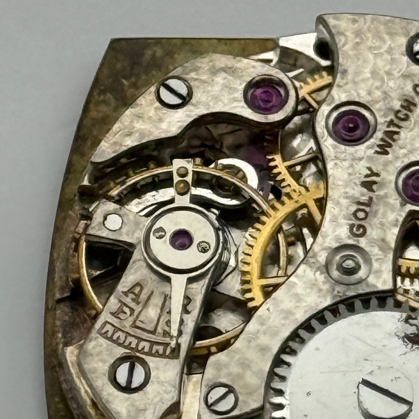Art Deco Golay Watch Co Watch Movement Manual Wind Vintage Parts Repair 21.4mm
