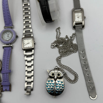 Bundle Of 7 Quartz Watches Job Lot Modern / Vintage Untested Parts / Repair