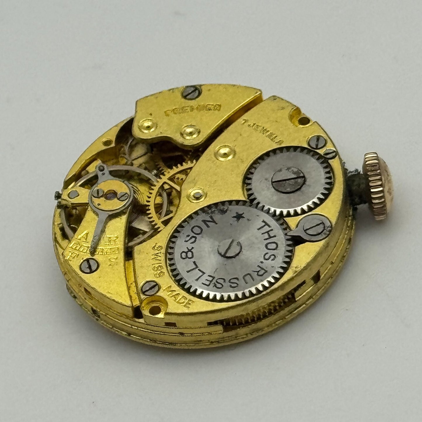 23.6mm Thomas Russell & Son Premier Balance Ok 7 Jewels Watch Movement PARTS