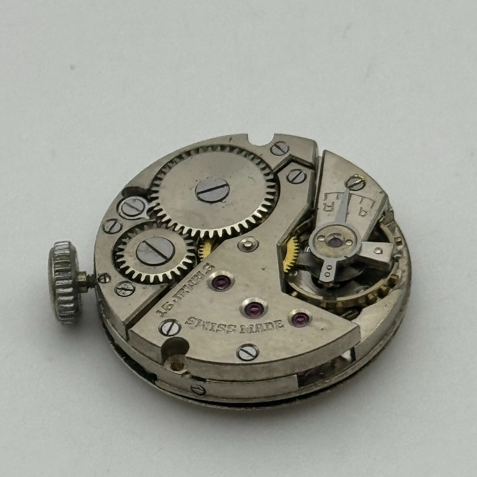 19.7mm Avia Dennison Denisteel Manual Wind Swiss Watch Movement Vintage PARTS