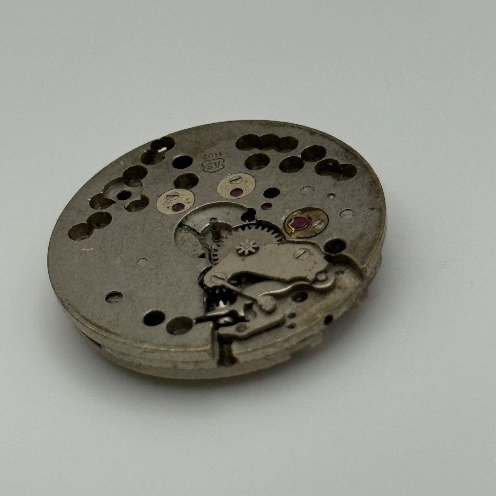 AS 1187 Watch Movement Delaware Manual Wind Vintage Swiss Parts Repair 25.9mm