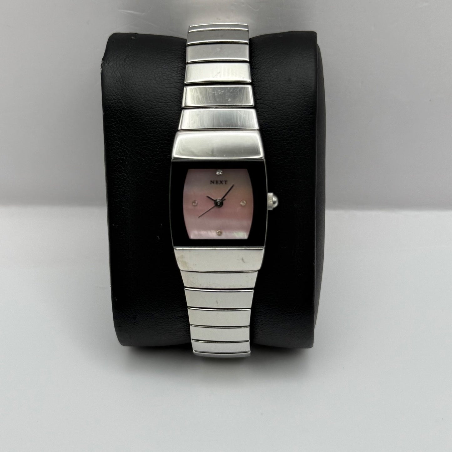 Ladies Next Quartz Watch ICW Pink Dial Steel Expandable Strap 20mm Working