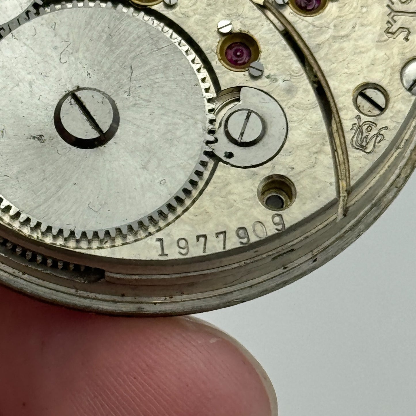 43.1mm Unidentified High Grade Open Face 17 Jewels Pocket Watch Movement PARTS
