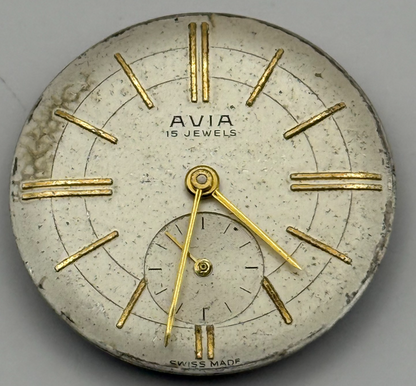 AS 1123 1124 Watch Movement Avia Manual Wind Vintage Swiss Parts Repair 25.8mm