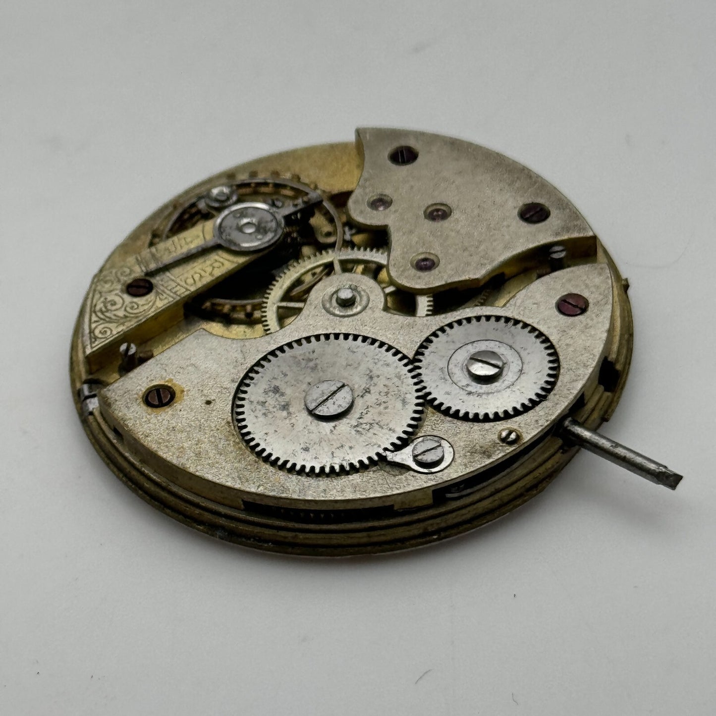 41.7mm Unidentified Quality Thin Vintage Open Face Pocket Watch Movement PARTS
