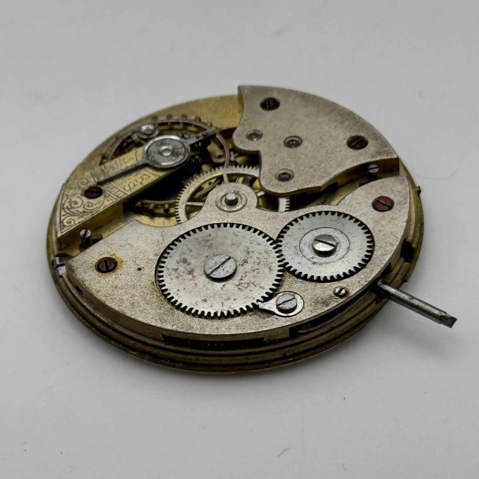 41.7mm Unidentified Quality Thin Vintage Open Face Pocket Watch Movement PARTS