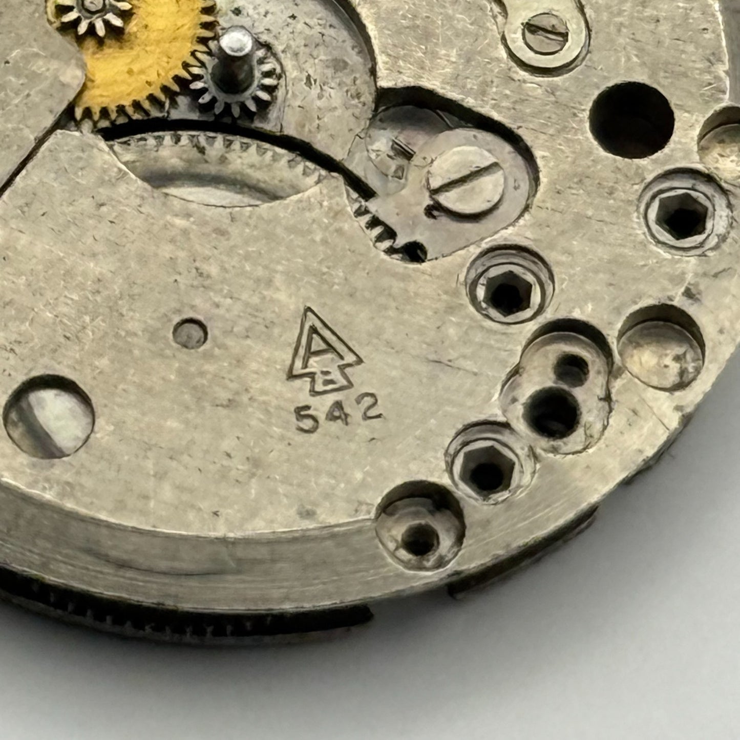 Amida 542 Watch Movement Manual Wind Vintage Swiss 4 Jewels Parts Repair 27mm