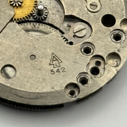 Amida 542 Watch Movement Manual Wind Vintage Swiss 4 Jewels Parts Repair 27mm