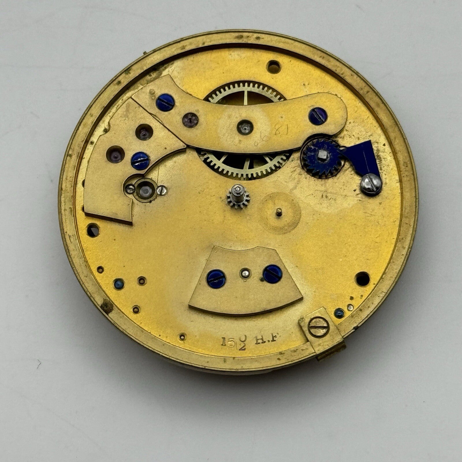 43.7mm C H Moore Birkenhead No 268 H.F Pocket Watch Movement FOR PARTS