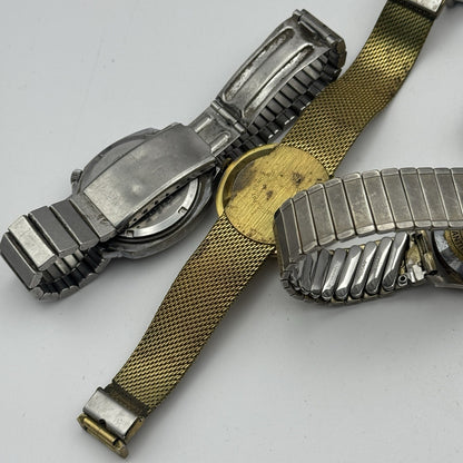 Bundle Of 6 Vintage Men’s Watches Mechanical Wind Up Job Lot Parts Repair Spares