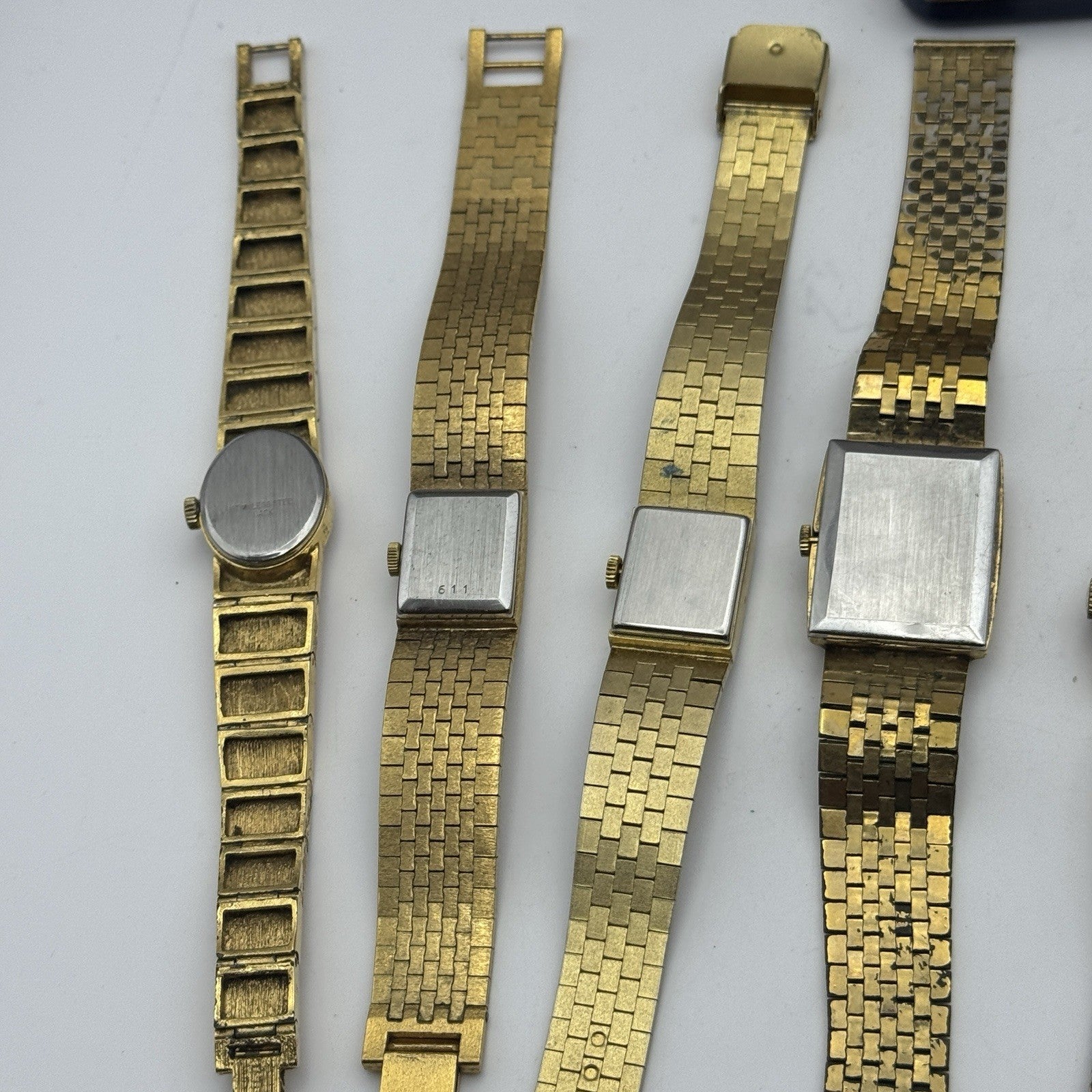 Bundle Of 12 Vintage Gold Plated Ladies Watches Mechanical Job Lot Parts Repair