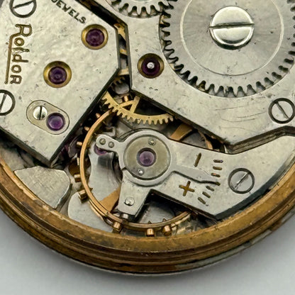 FHF 70 Watch Movement Roldor Manual Wind Vintage Swiss 17 Jewels Parts 27.1mm