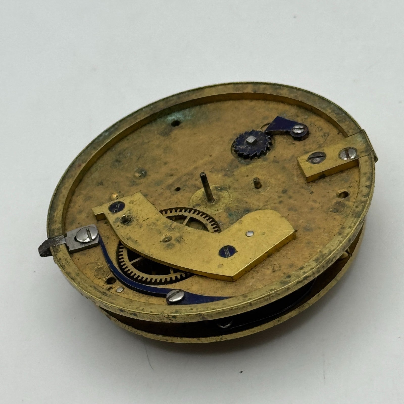 Fusee Pocket Watch Movement Antique English Key Wound Parts Repair Spares 46.9mm