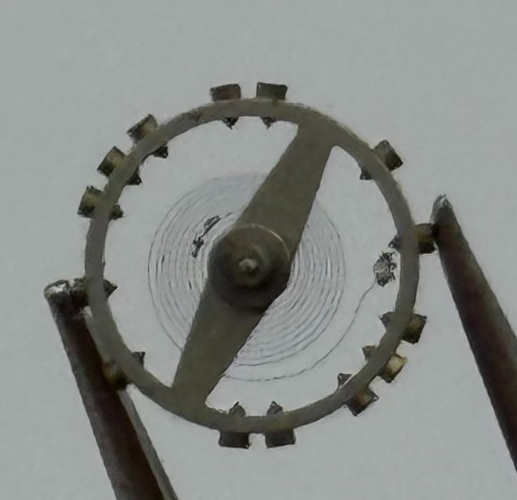 AS 976 1012 Balance Wheel Complete And Spring  29 M Watch Movement Parts NOS