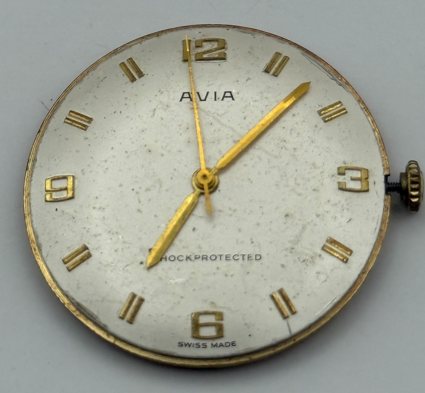 Avia AS 1538 1539 Watch Movement Running Manual Wind Vintage Parts Repair 31mm