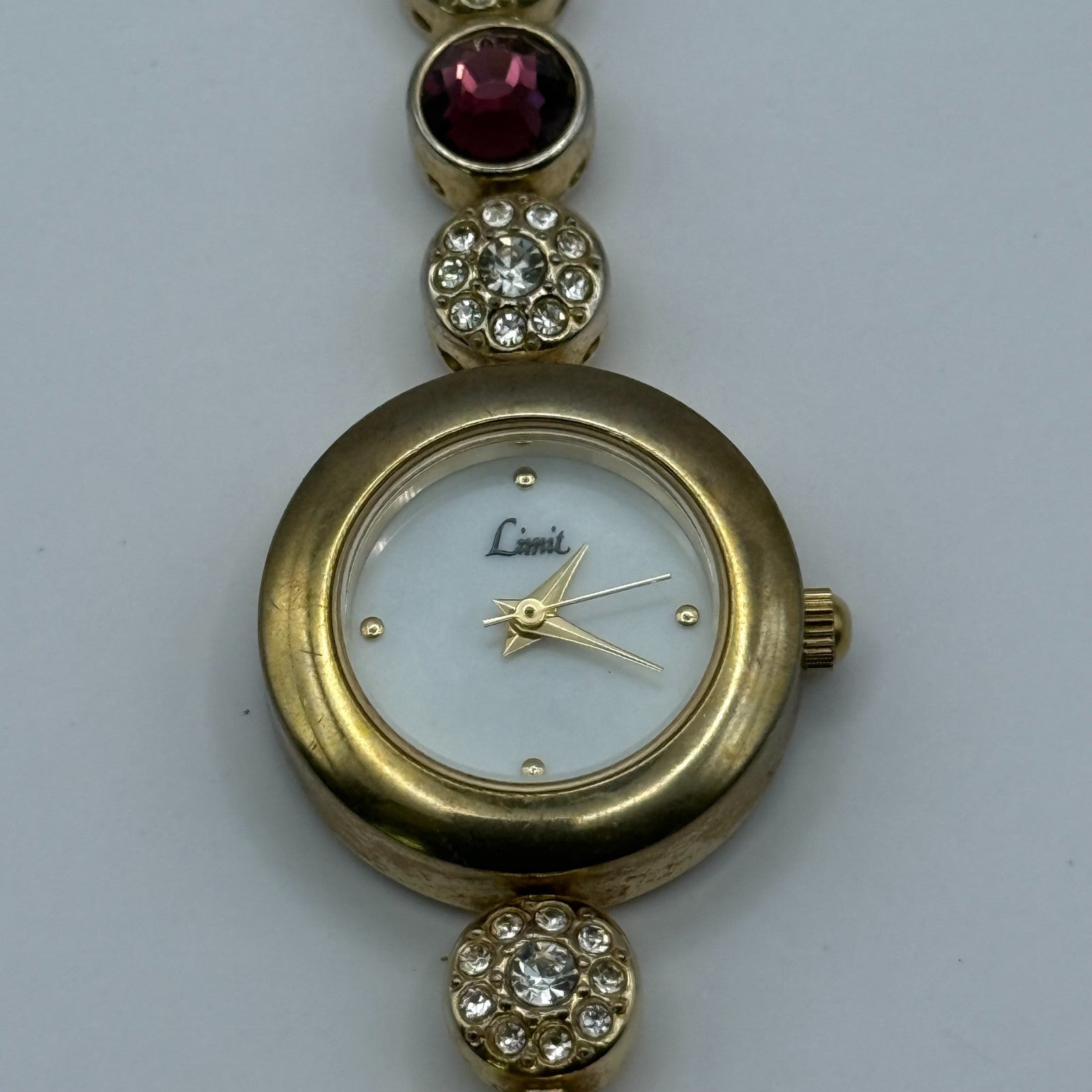 Limit Ladies Quartz Watch Mother of Pearl Dial Crystal Accent Working 22mm