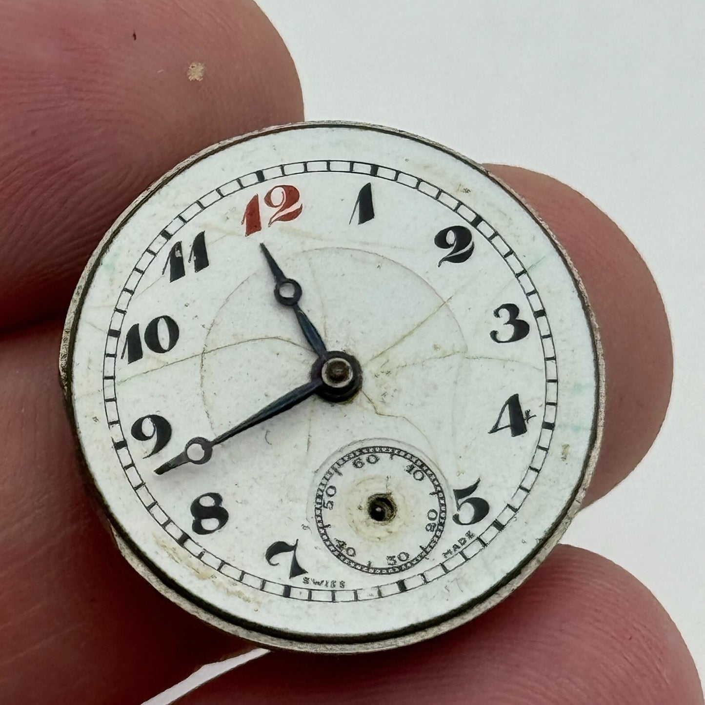 23.6mm Mens Sunbeam Balance Ok Trench Watch Movement Manual Wind Swiss PARTS