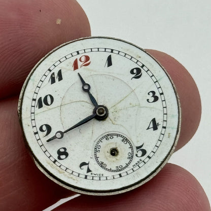 23.6mm Mens Sunbeam Balance Ok Trench Watch Movement Manual Wind Swiss PARTS