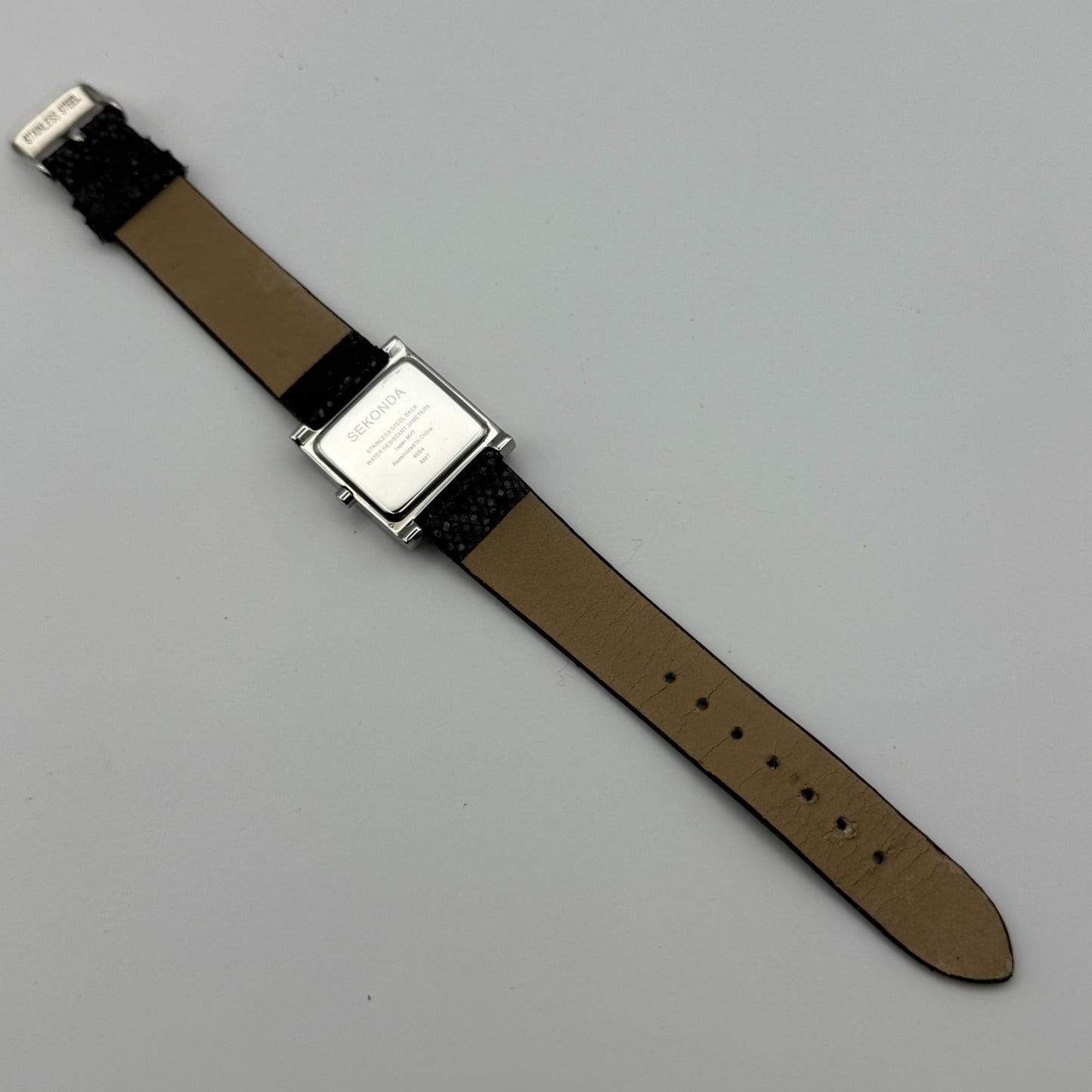 Sekonda Ladies Quartz Watch Black Dial Crystal Accents Bezel Japan Working 25mm