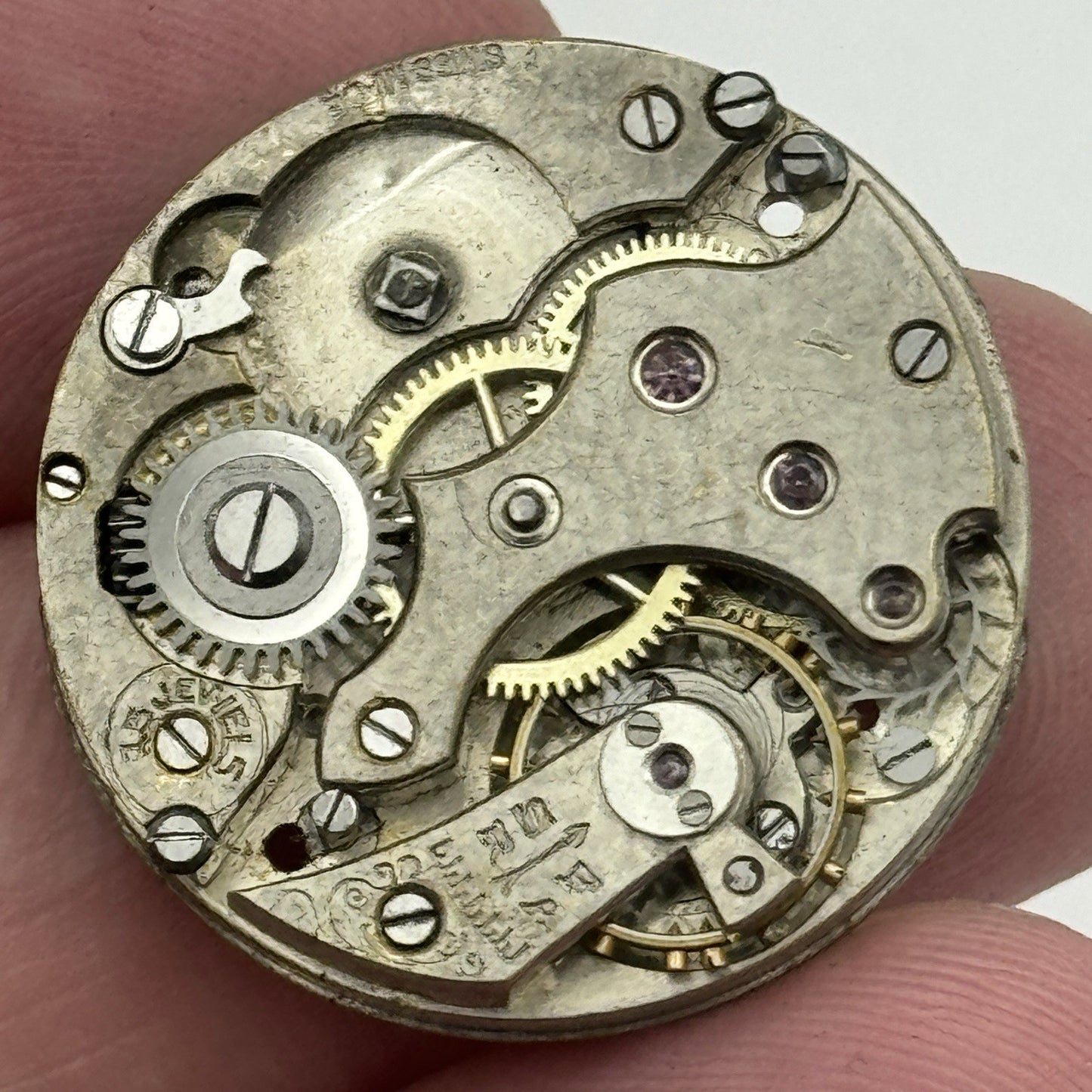 25.7mm Early ROLEX Rebberg Depose 15 Jewels Antique Watch Movement PARTS SPARES