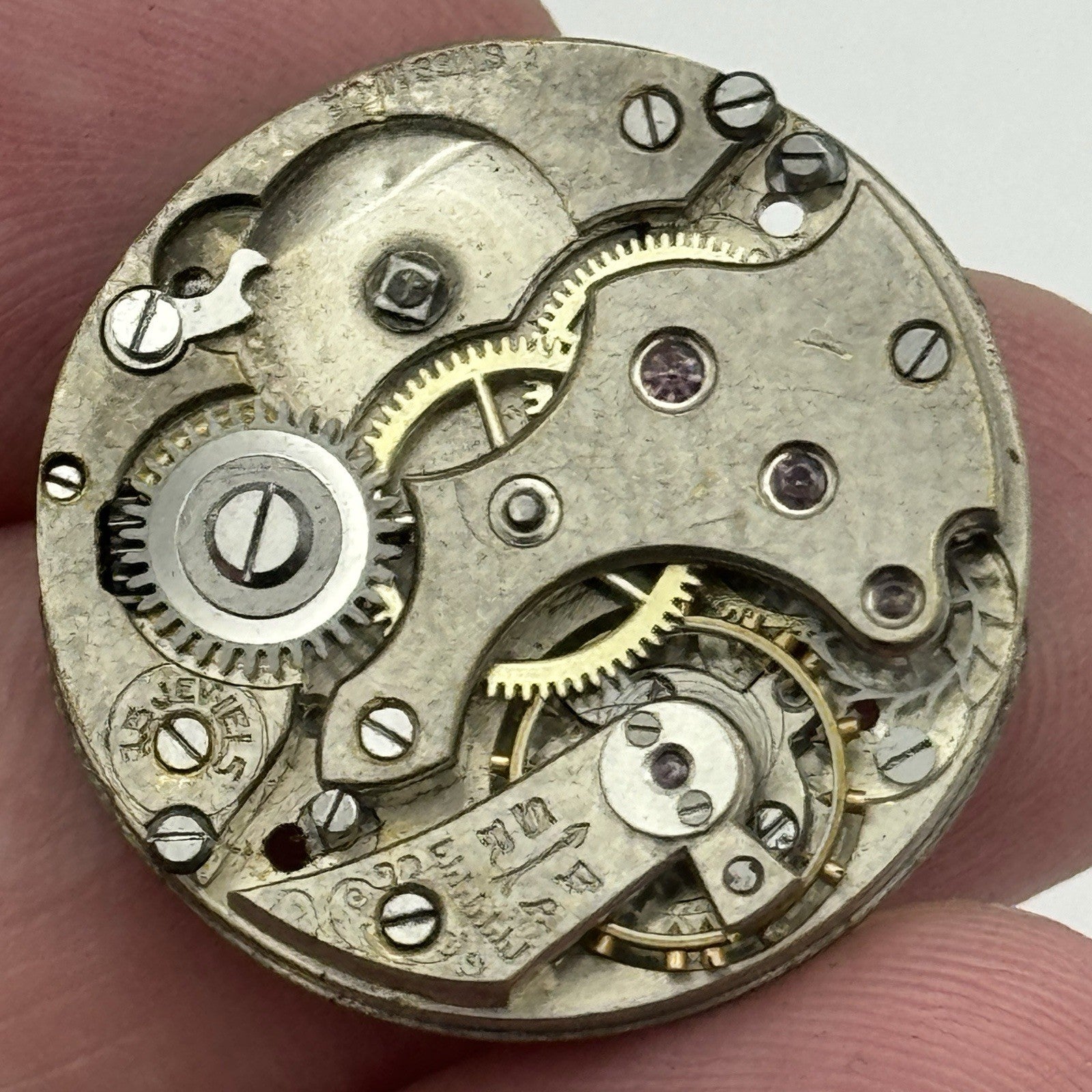 25.7mm Early ROLEX Rebberg Depose 15 Jewels Antique Watch Movement PARTS SPARES