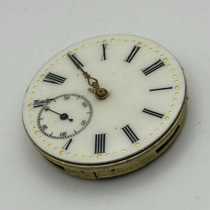 43.1mm Antique Open Face Cyrus GT Pocket Watch Movement PARTS REPAIR