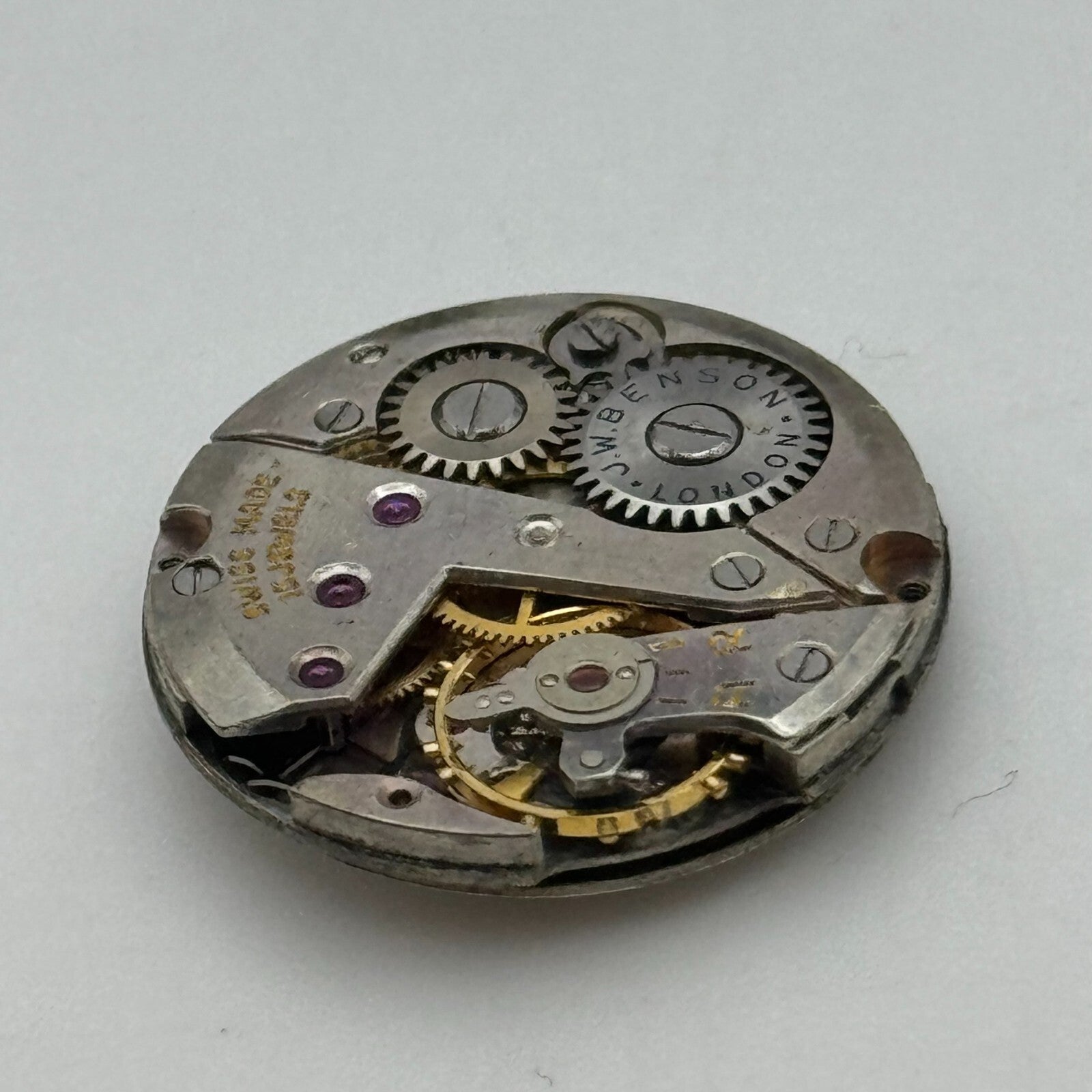 19.7mm J W Benson ETA 980 Manual Wind 15 Jewels Swiss Made Watch Movement PARTS