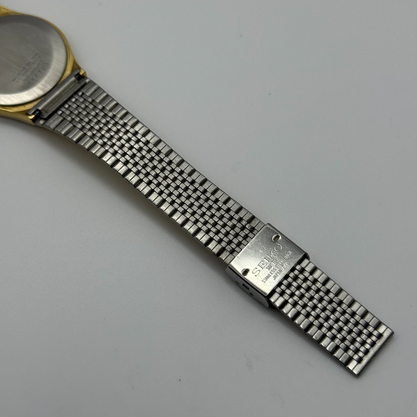 Seiko Men's Quartz Watch 7810-8059 Gold Tone Bracelet Japan 32mm PARTS REPAIR