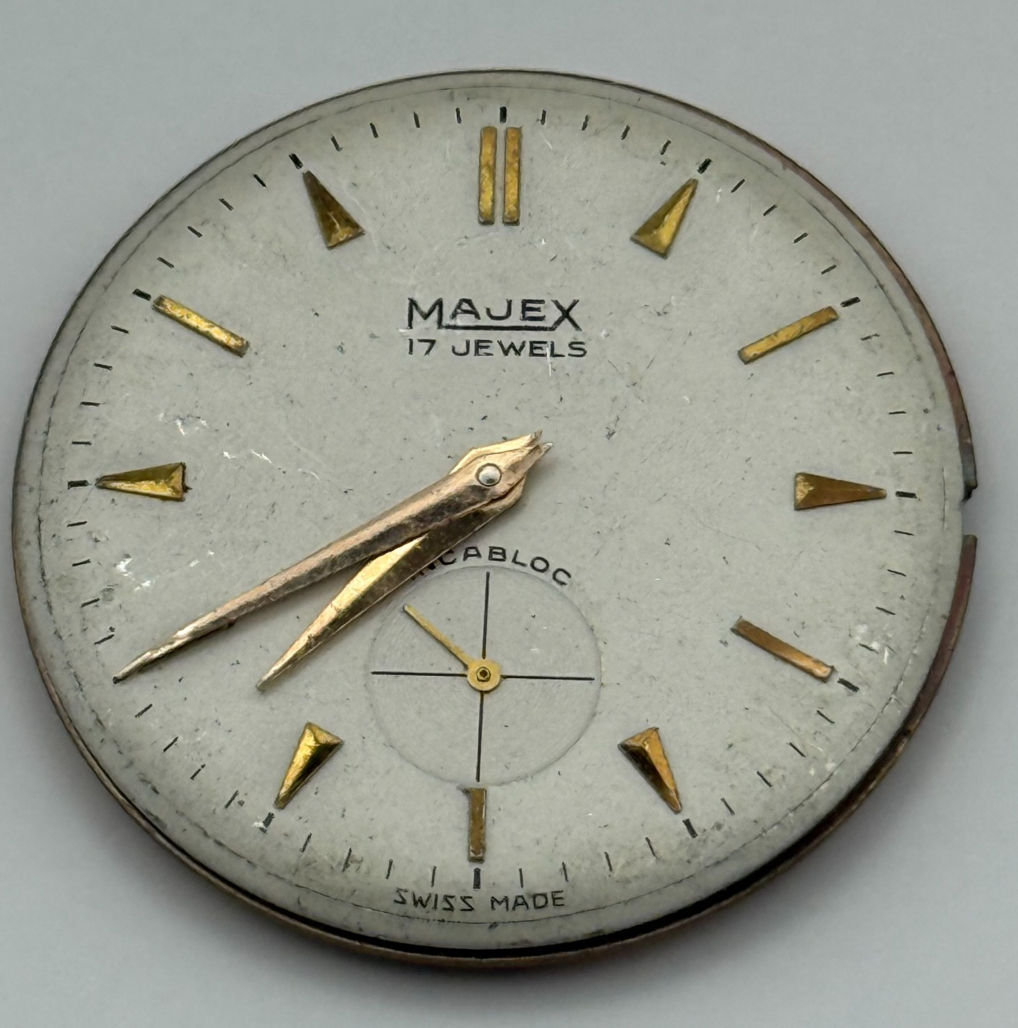 Majex Peseux 320 Watch Movement Manual Wind Vintage Swiss Parts Repair 30.9mm
