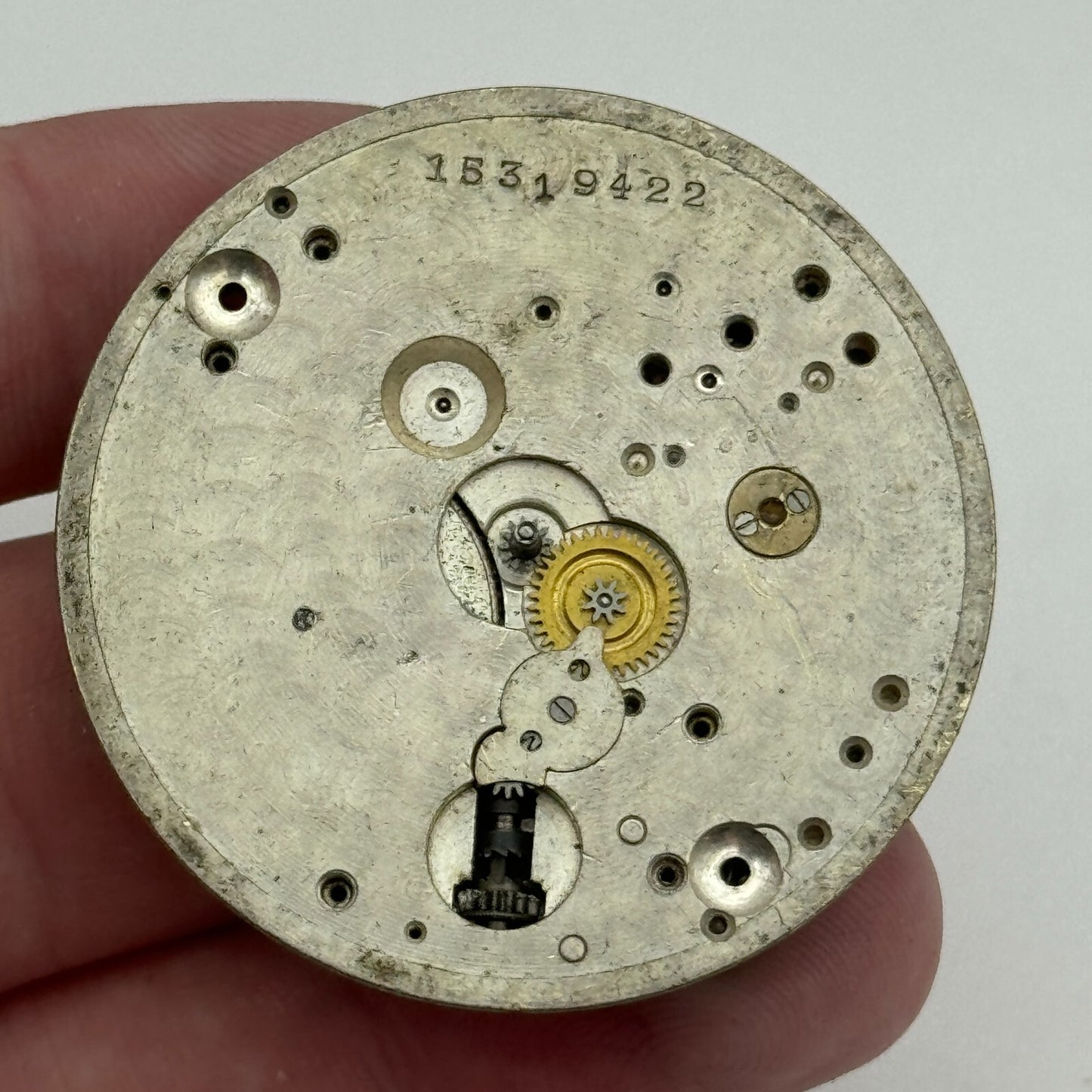 43mm Vintage Stayte 15 Jewels Swiss Made Pocket Watch Movement PARTS REPAIR