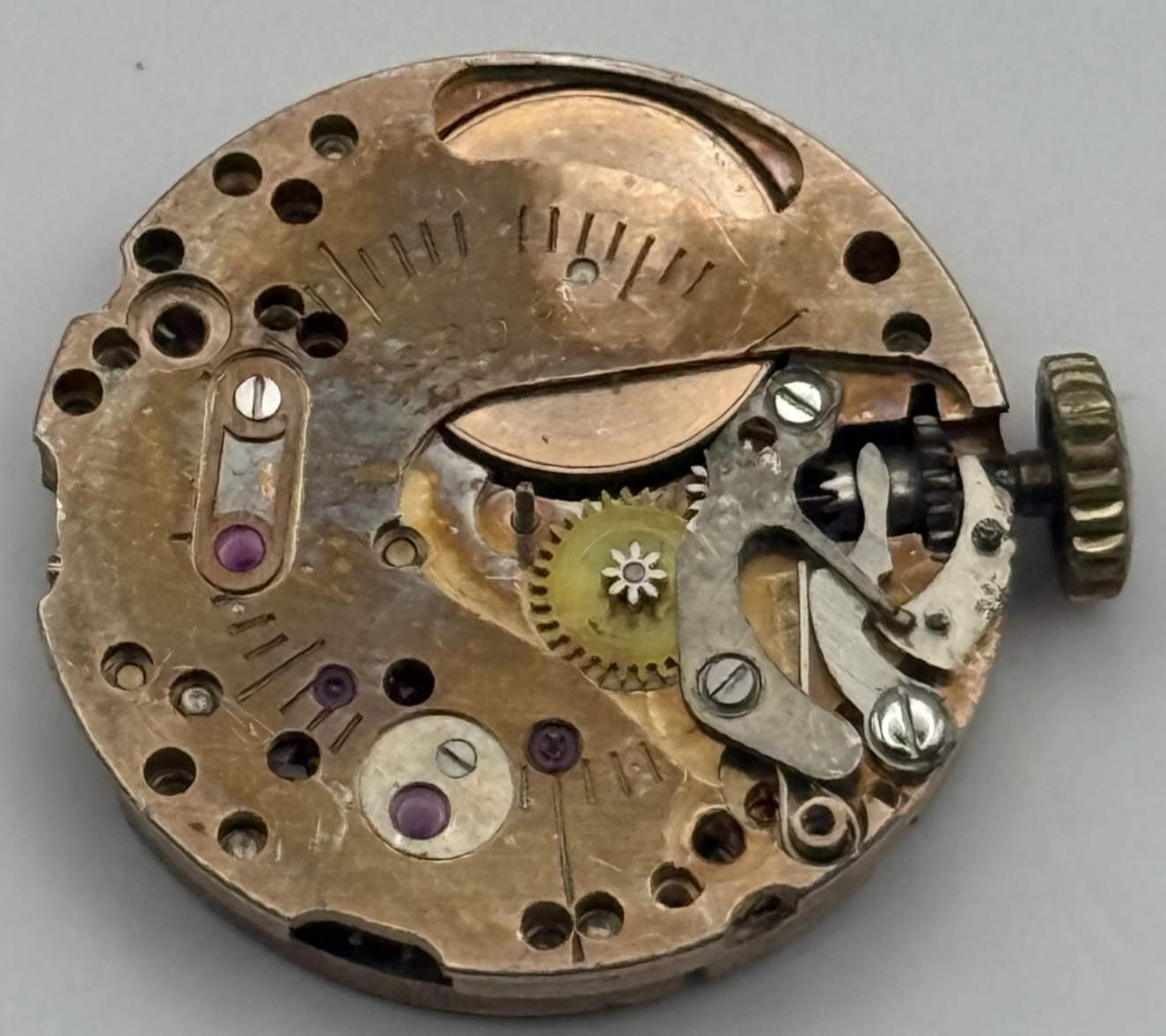Helvetia 2665 Watch Movement Running Manual Wind Vintage Parts Repair 19.6mm