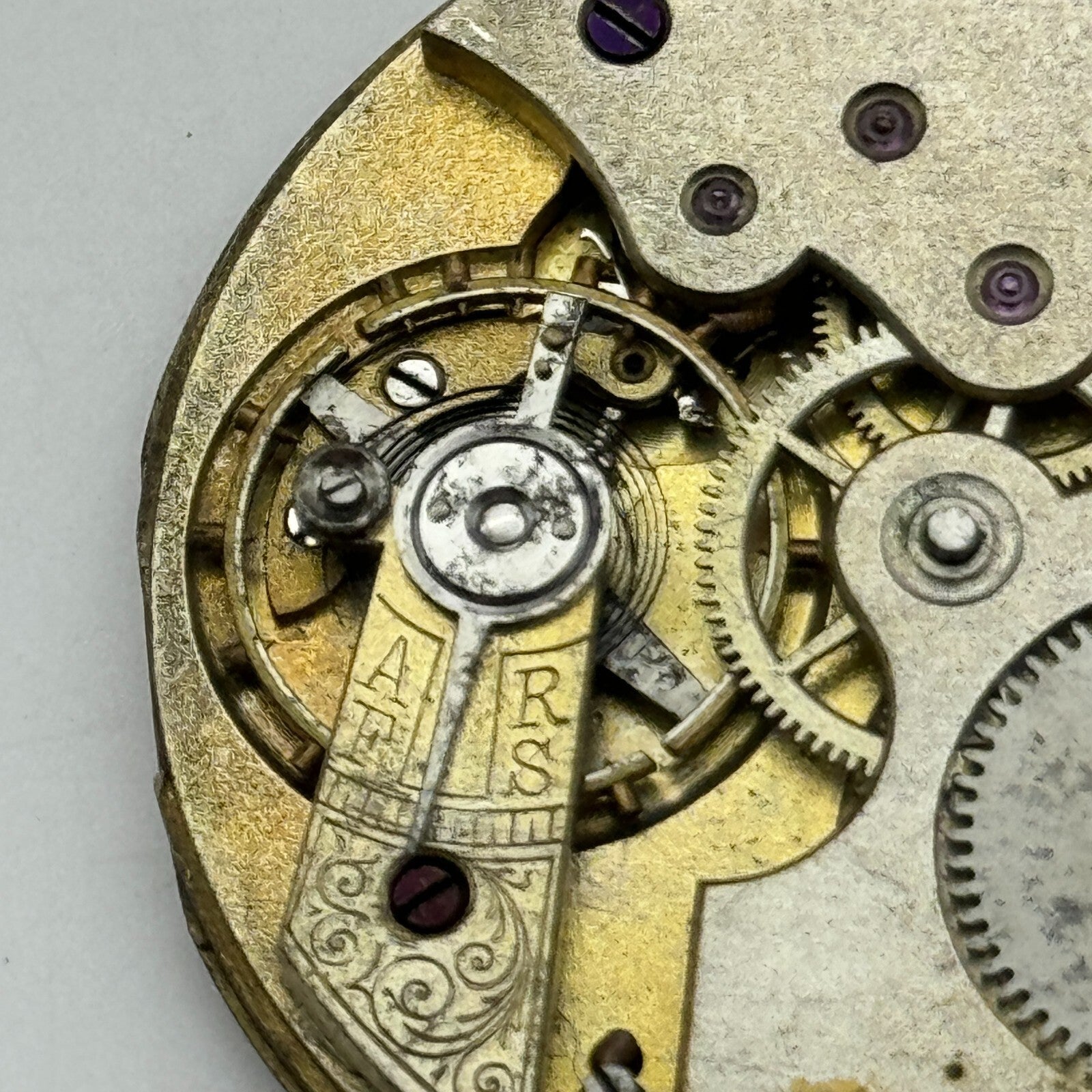 41.7mm Unidentified Quality Thin Vintage Open Face Pocket Watch Movement PARTS
