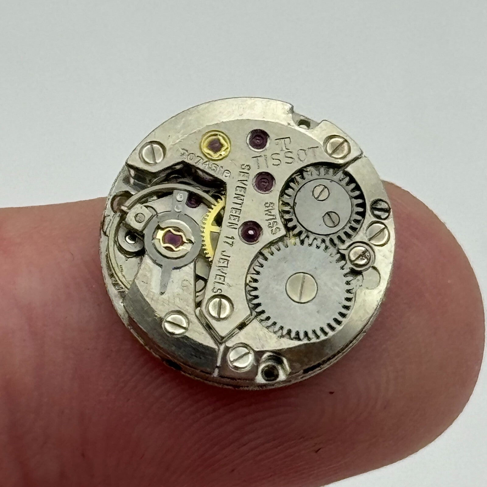 15.5mm Tissot 709-1 Balance Intact Swiss Manual Wind Watch Movement PARTS REPAIR