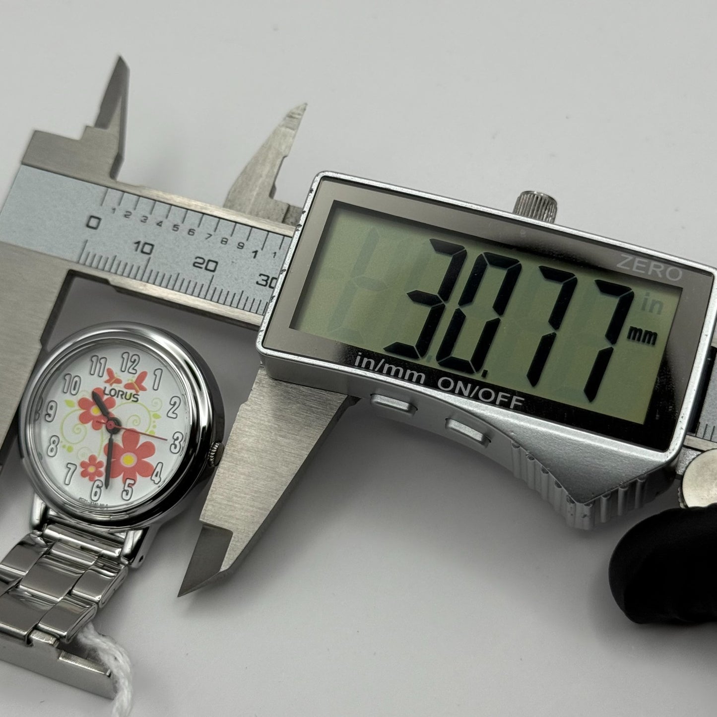 Lorus Ladies Quartz Fob Nurse Watch Floral Dial Steel Japan Working 29mm