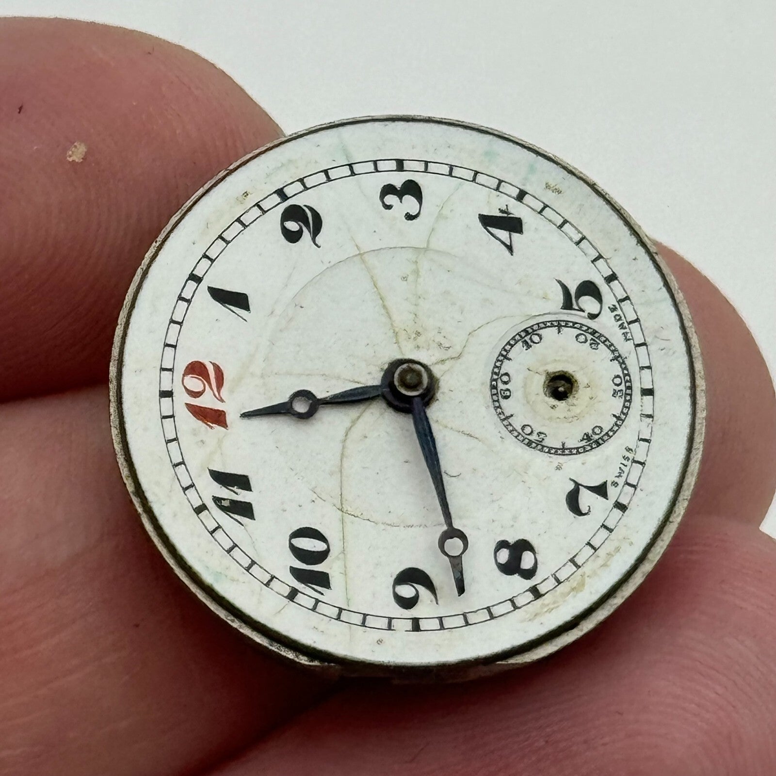23.6mm Mens Sunbeam Balance Ok Trench Watch Movement Manual Wind Swiss PARTS