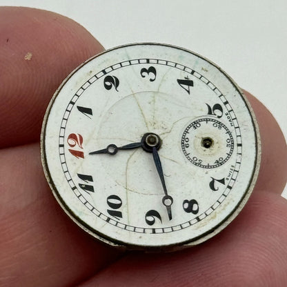 23.6mm Mens Sunbeam Balance Ok Trench Watch Movement Manual Wind Swiss PARTS