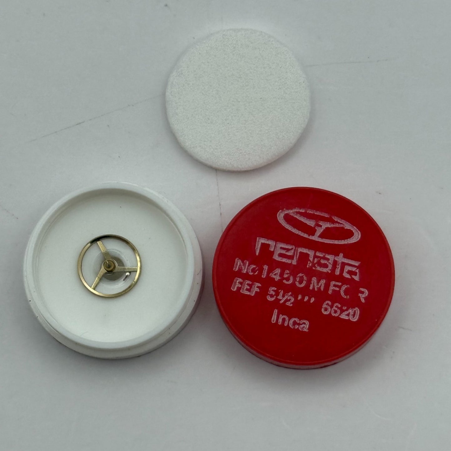 FEF 6620 Balance Wheel Complete And Spring 5 1/2''' 1450 M Watch Movement Parts 