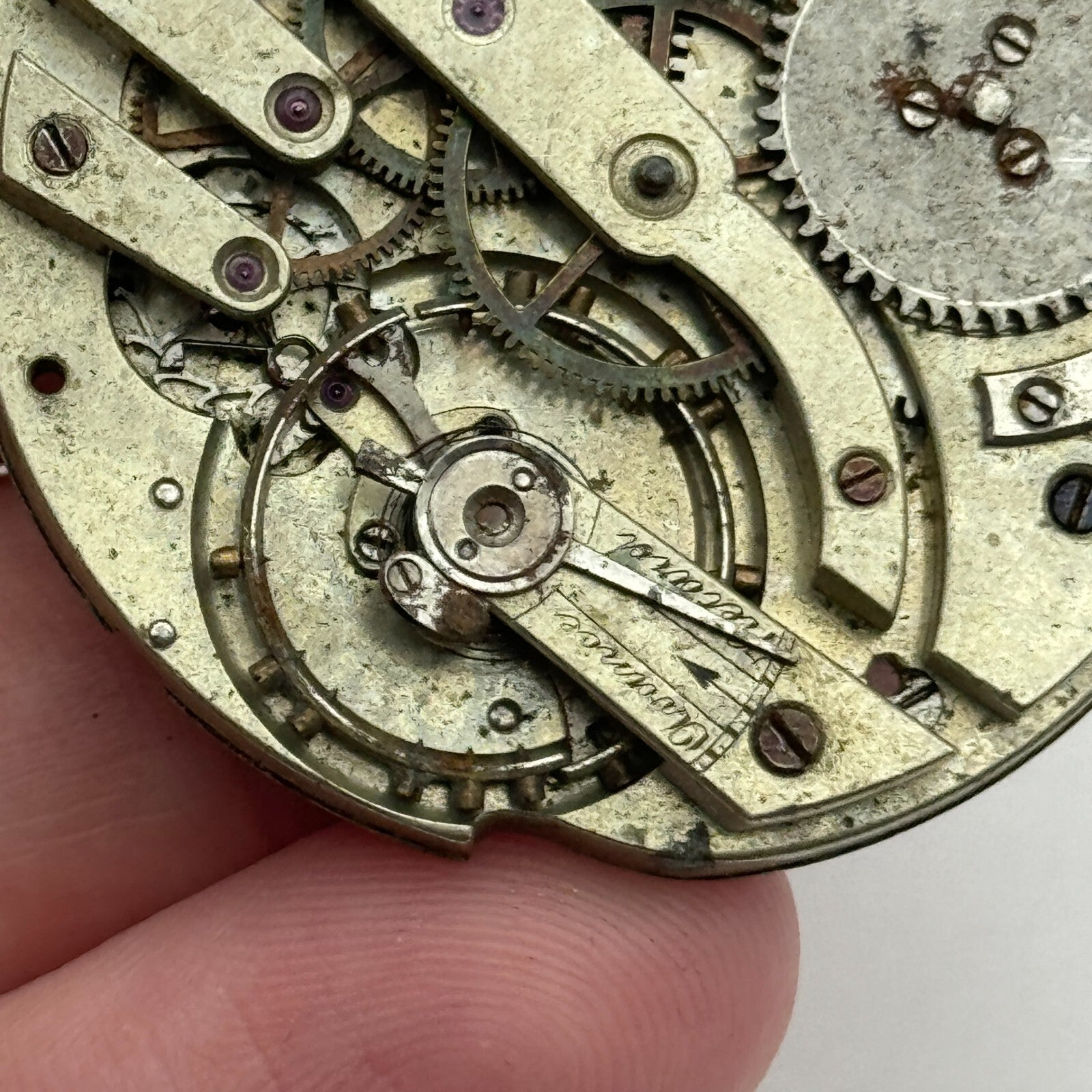 40mm Unidentified Antique Pocket Watch Movement PARTS REPAIR SPARES