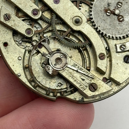 40mm Unidentified Antique Pocket Watch Movement PARTS REPAIR SPARES