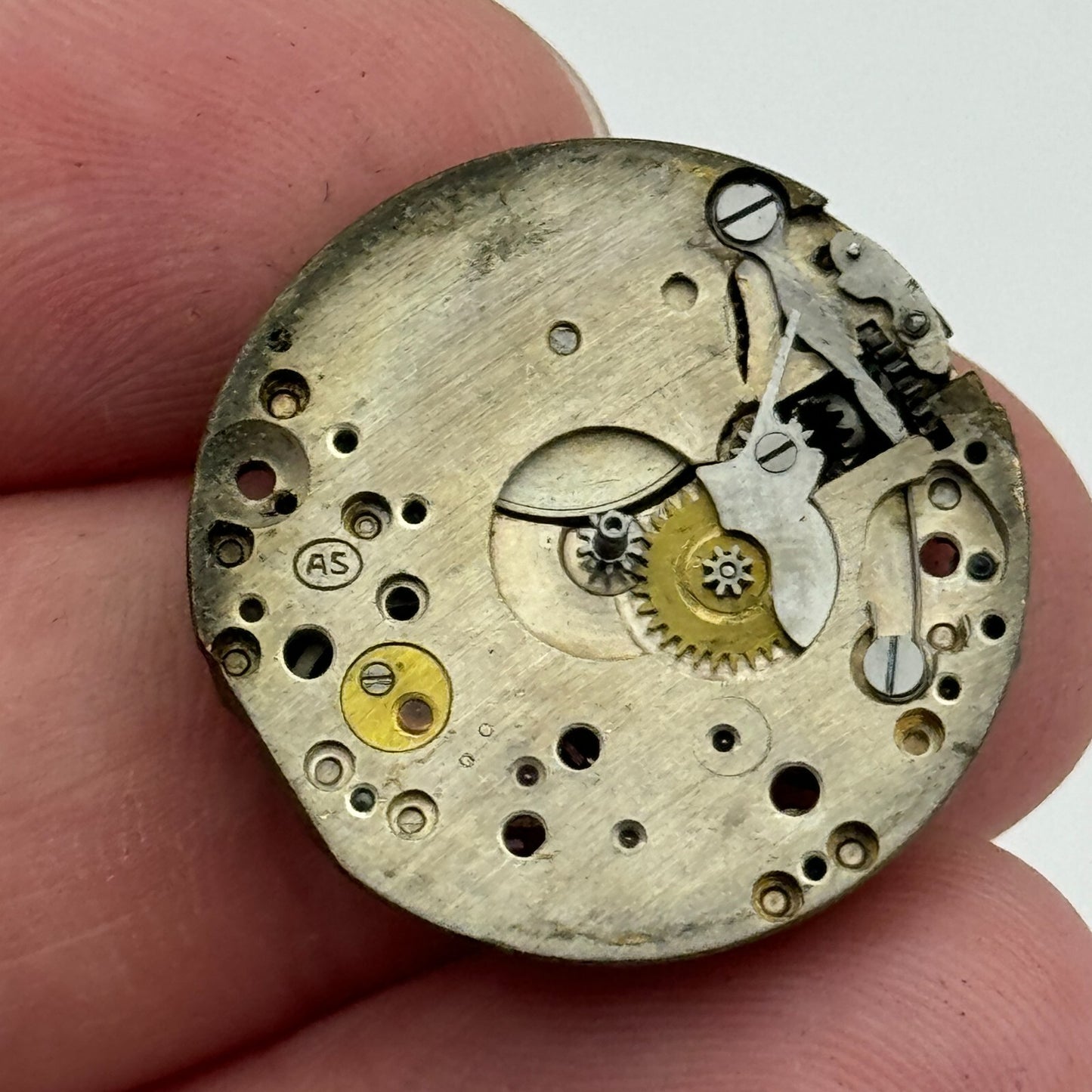 23.6mm AS A Schild 15 Jewels Manual Wind Watch Movement Swiss Vintage PARTS