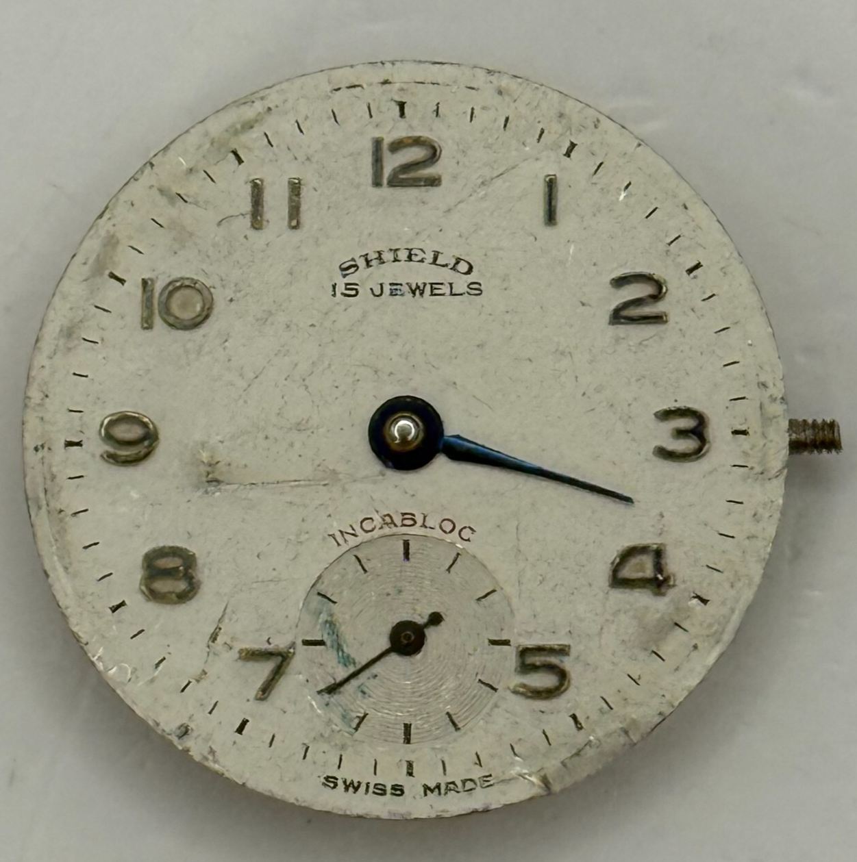 23.6mm Vintage Shield V Model Peseux 170 Manual Wind Watch Movement PARTS REPAIR