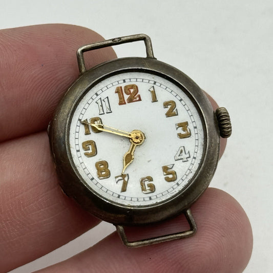 27mm Ladies Sterling Silver Trench Style Swiss Watch FOR PARTS TO RESTORE
