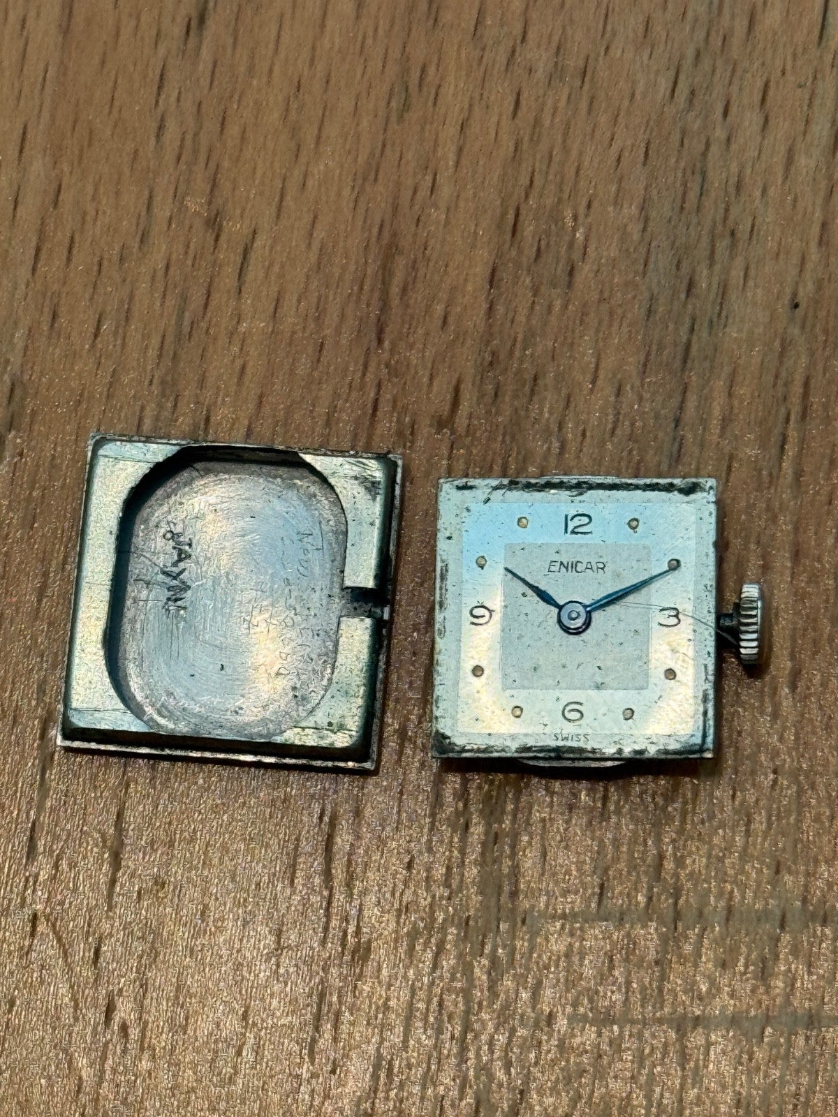 17mm Running Enicar Swiss Stainless Steel Ladies Vintage Manual Wind Watch PARTS