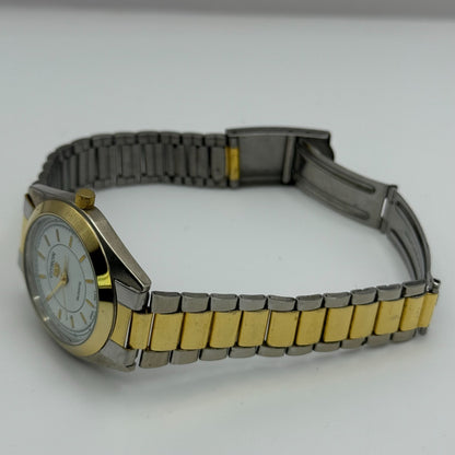 Citron EX Men's Quartz Watch White Dial Two-Tone Bracelet Japan Working 36mm